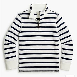 Boys’ J. Crew Crewcuts sueded half-zip pullover sz 20 navy stripe